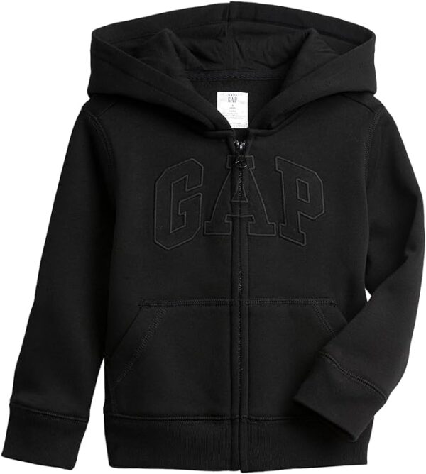 Conjunto moletom GAP infantil touca e zíper preto tam 4 - Image 2