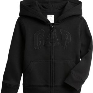 Blusa moletom GAP infantil touca preta zíper tam 4 anos