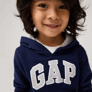 Blusa moletom GAP infantil touca azul marinho menino