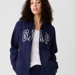 Blusa Moletom GAP Feminina C/ Ziper e Capuz Azul Escuro