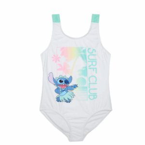 Maiô Infantil Stitch Disney Tam 7/8 Menina Natação Piscina