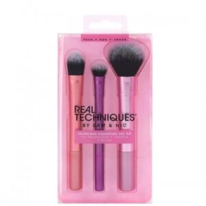 Kit com 3 Pincéis Maquiagem Real Techniques Essentials