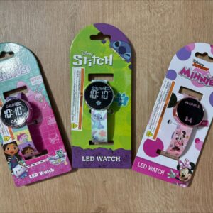 Relógio de LED infantil personagens