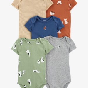 Kit Bebê 5 peças Body Carters Menino (Manga Curta) 12m