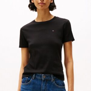 Blusinha Blusa Feminina Fit Básica Tommy Hilfiger Feminina Preta tam M