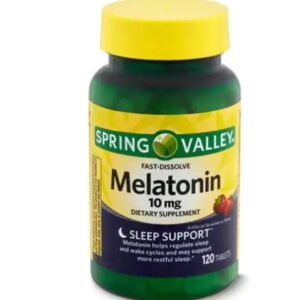 Melatonina 120 Tablets Spring Valley Adulto Morango Comprimido