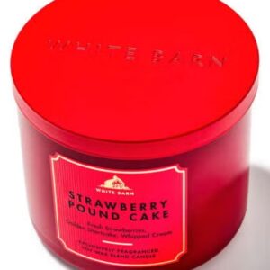 Vela 3 pavios Strawberry Pound Cake Aromaterapia Bath Body Works