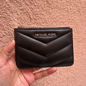 Carteira Porta Cartões Jet Set Travel Signature Preta Michael Kors