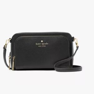 Staci Dual Zip Around Crossbody Bolsa Kate Spade Preta