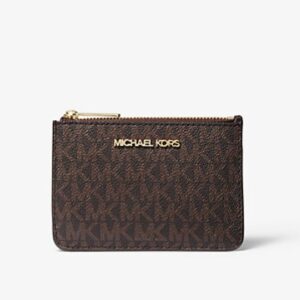 Carteira Porta Cartões Jet Set Travel Signature Marrom Michael Kors