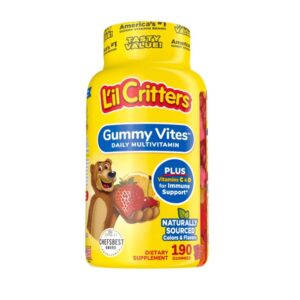 Multivitamínico Lil Critters 190 Gummies Vitamina C Imune Infantil Com Zinco E Vitamina D