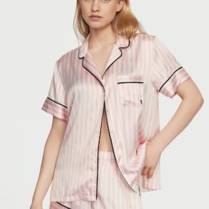 Glazed Short Pijama Cetim Rosa Victoria Secret Satin tam G