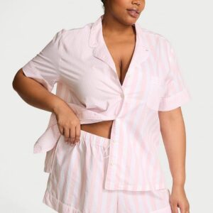 Pijama Feminino Victorias Secret Shorts Algodão Rosa Tam GG