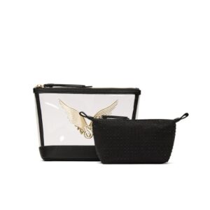 Kit Necessaire 2 Peças Fashion Show Cosmetic Case Black Victorias Secret