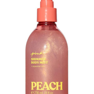 Body Splash Spray Cabelo e Corpo Body Hair Peach Shimmer Brilho Pink Victorias Secret