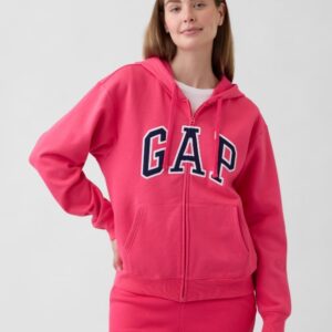Blusa Moletom GAP Feminina C/ Ziper e Capuz Rosa Tam M