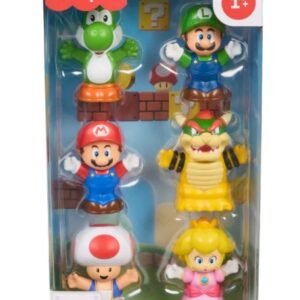 Kit 6 Bonecos Mario Bros Galaxy - Fisher Price Mattel