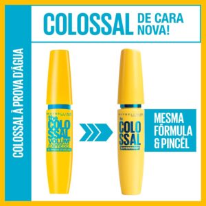 Rímel Cílios Maybelline Colossal 240 Glam Black à prova d'água