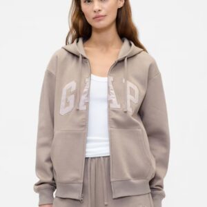 Blusa Moletom com Capuz GAP Feminina tam GG Marrom