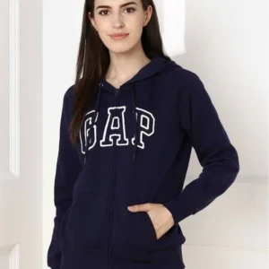 Blusa Moletom com Capuz GAP Feminina tam P Azul Marinho