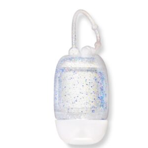 Capinha Suporte de bolsa para Álcool Gel Bath Body Works Branco Brilho Glitter