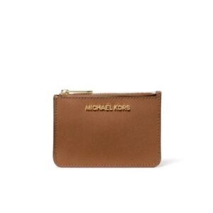 Carteira Jet Set Pequena De Poliéster cor Caramelo Michael Kors
