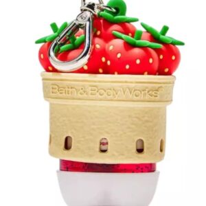 Bath Body Works Chaveiro E Porta Álcool Gel Cesta Morangos