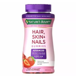 Suplemento Hair, Skin Nails 6000mcg Nature Bounty 230 Gomas Sabor Morango