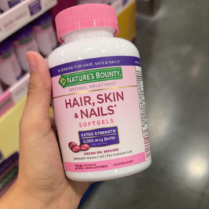 Suplemento 250 cápsulas Natures Bounty Biotina Hair Skin And Nails 5000mcg