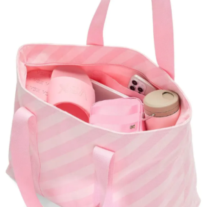 Victorias Secret Bolsa Tote Heritage Stripe Large Rosa Bolsa